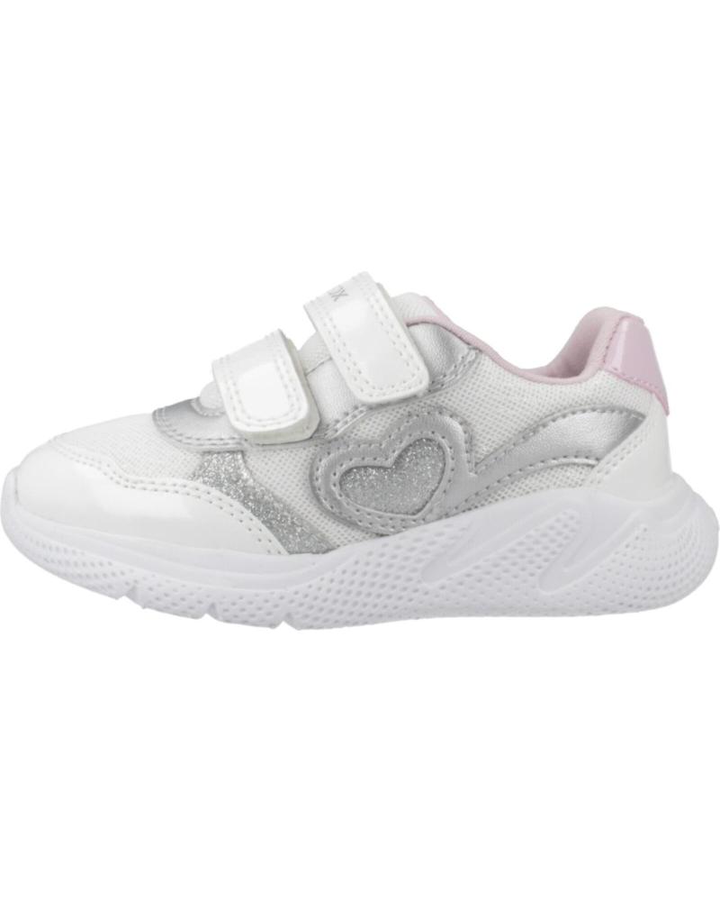 GEOX ZAPATILLAS SPRINTYE GIRL C0007 BLANCO VELCRO NIÑA C0007