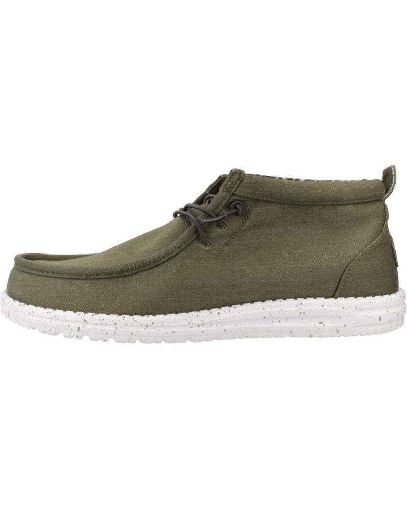 HEY DUDE WALLY MID CANVAS ZAPATILLAS CASUAL HOMBRE VERDE OLIVE OLIVE