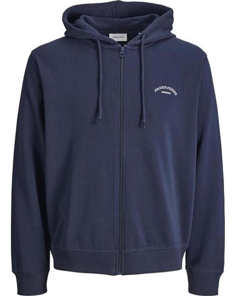 SUDADERA JACK JONES JJCOLLEGE CON LOGO PARA HOMBRE AZUL