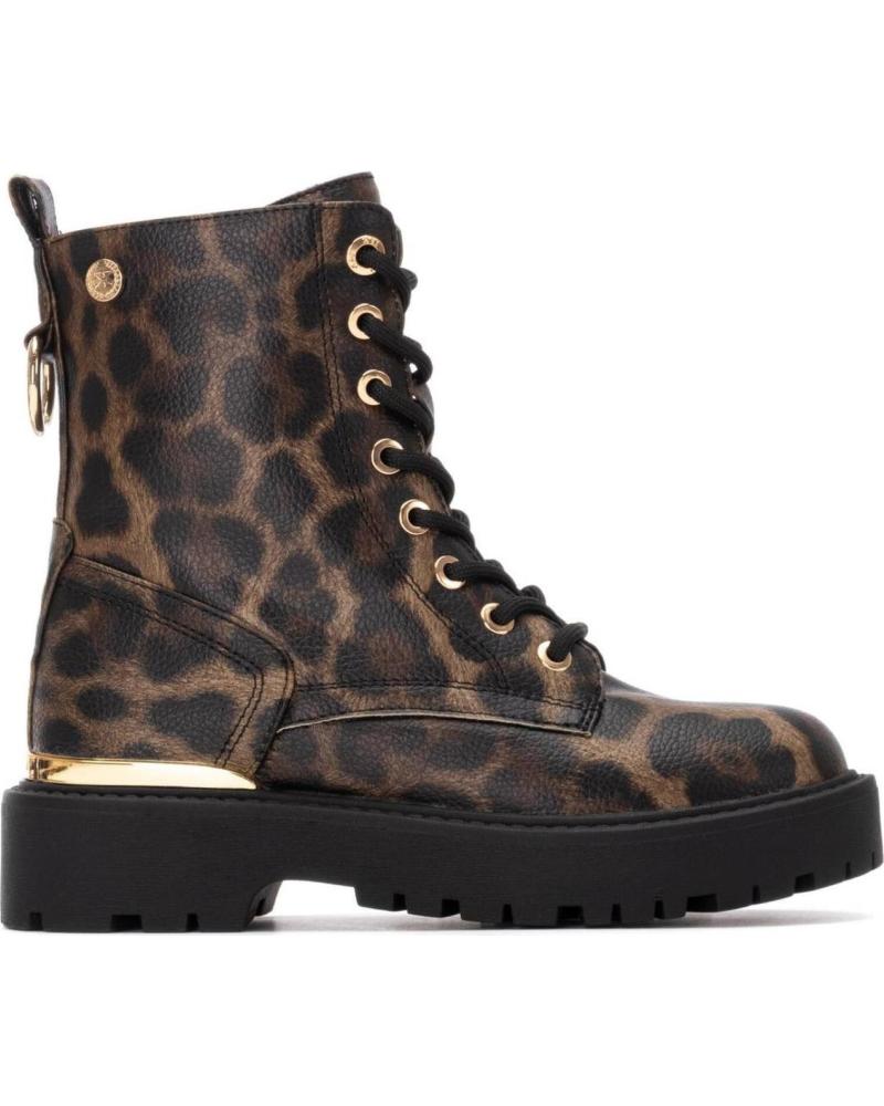 XTI BOTAS MILITARES NIÑA ESTAMPADO LEOPARDO CAMEL MODELO 151343 CAMEL