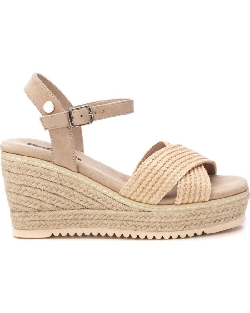 SANDALIAS DE CUÑA REFRESH 172650 CON TIRAS CRUZADAS BEIG