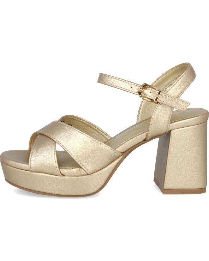 SANDALIAS DE FIESTA XTI 145288 CON TACÓN PLATAFORMA PARA MUJER ORO