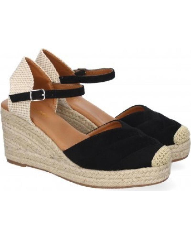 SPORT3PUNTO0 VR5-1519 SANDALIAS DE CUÑA MUJER TIRA TOBILLO NEGRO VARIOS COLORES