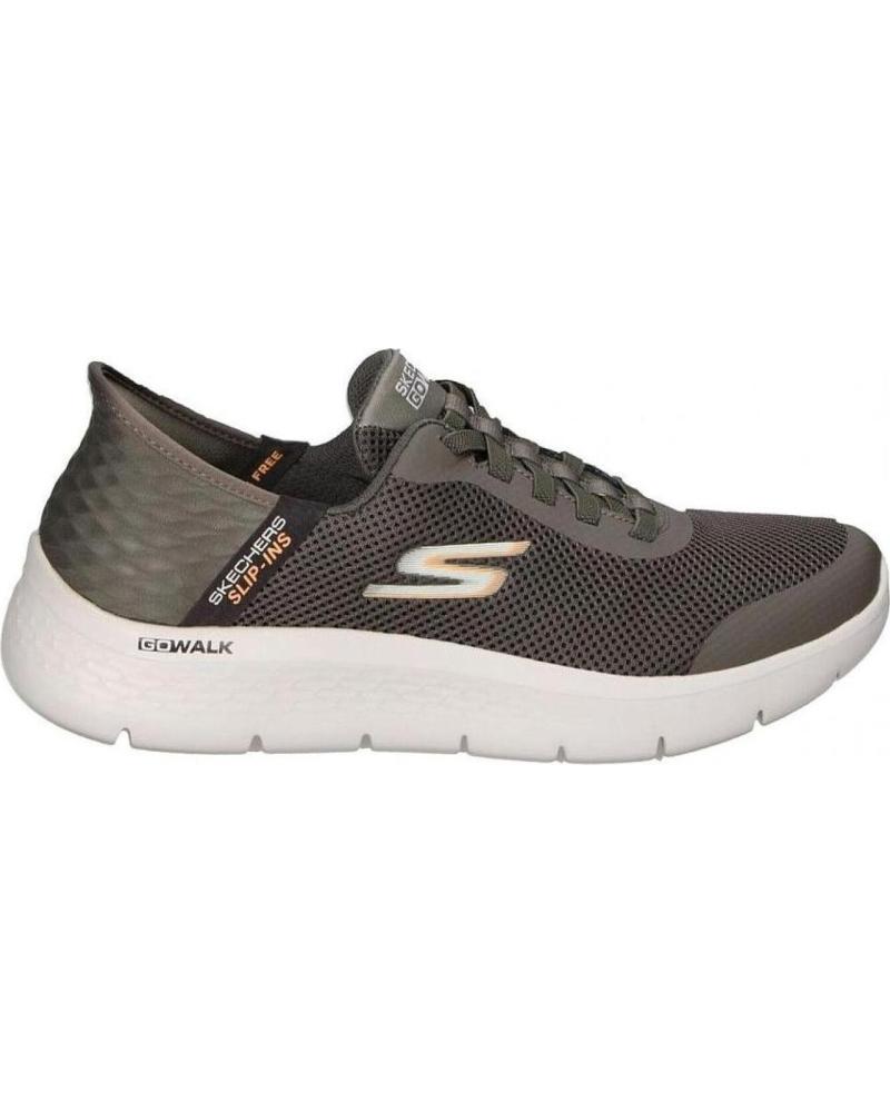 ZAPATILLAS SKECHERS GO WALK FLEX HOMBRE GRIS 216324-BRN MARRóN