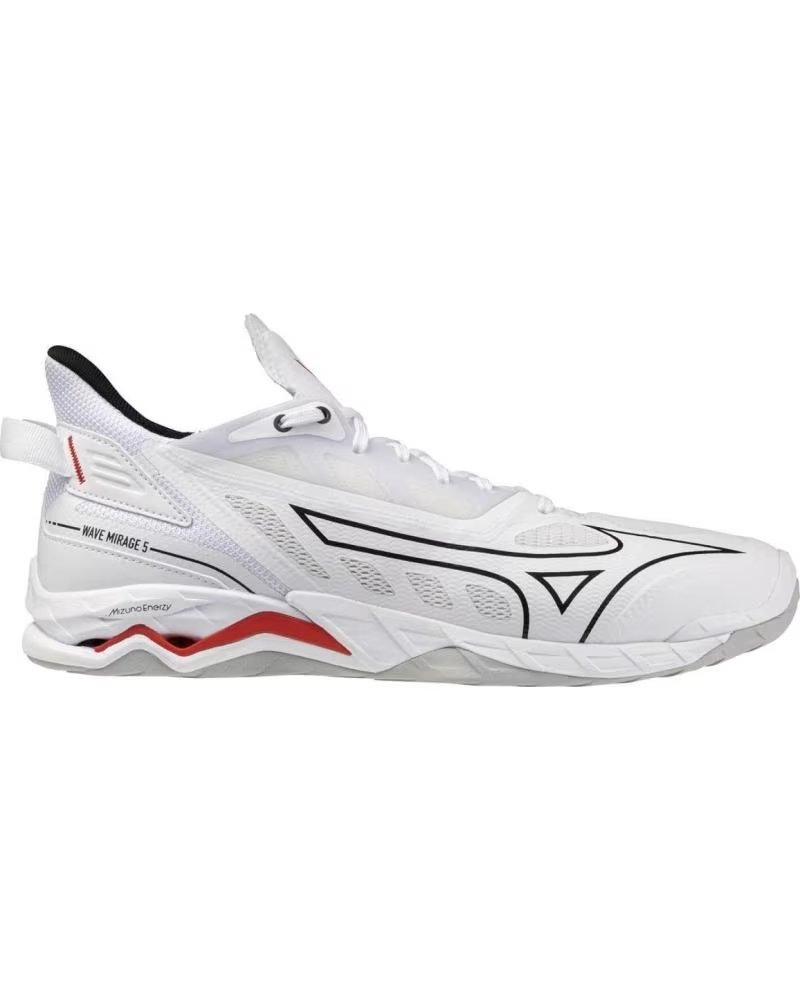 Zapatillas Mizuno Wave Mirage 5 Blanco Rojo Verde Blanco Rojo y Verde