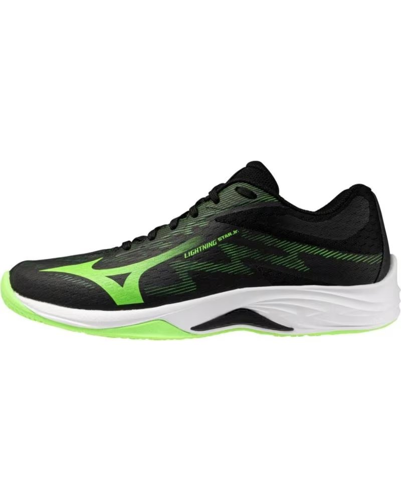 Zapatillas Mizuno Lightning Star Jr Negro y Verde Black