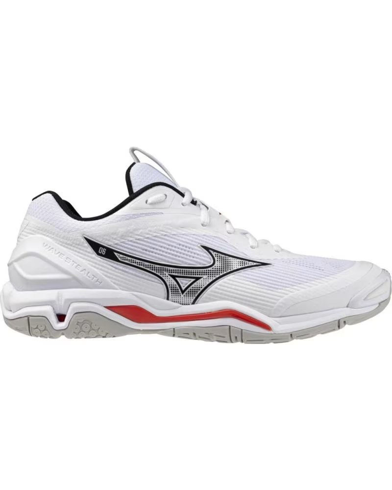 Zapatillas Mizuno Wave Stealth 6 para Balonmano, Vóley y Bádminton - Blancas Blanco
