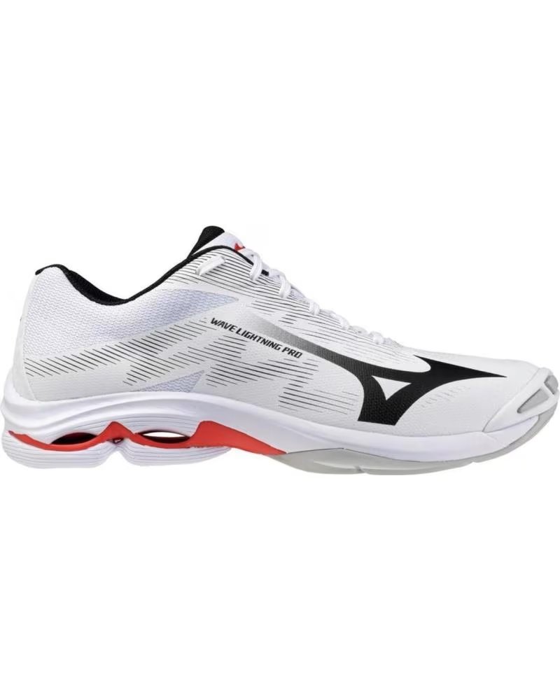 Zapatillas Mizuno Wave Lightning Pro Blancas y Negras Blanco Rojo y Verde