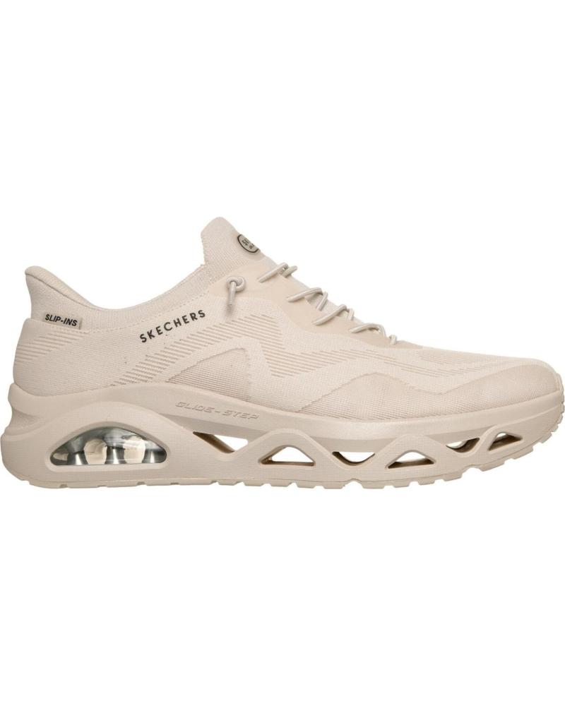 ZAPATILLAS DEPORTIVAS SKECHERS CASUAL PARA HOMBRE, MODELO 183421, COLOR BEIGE BEIG