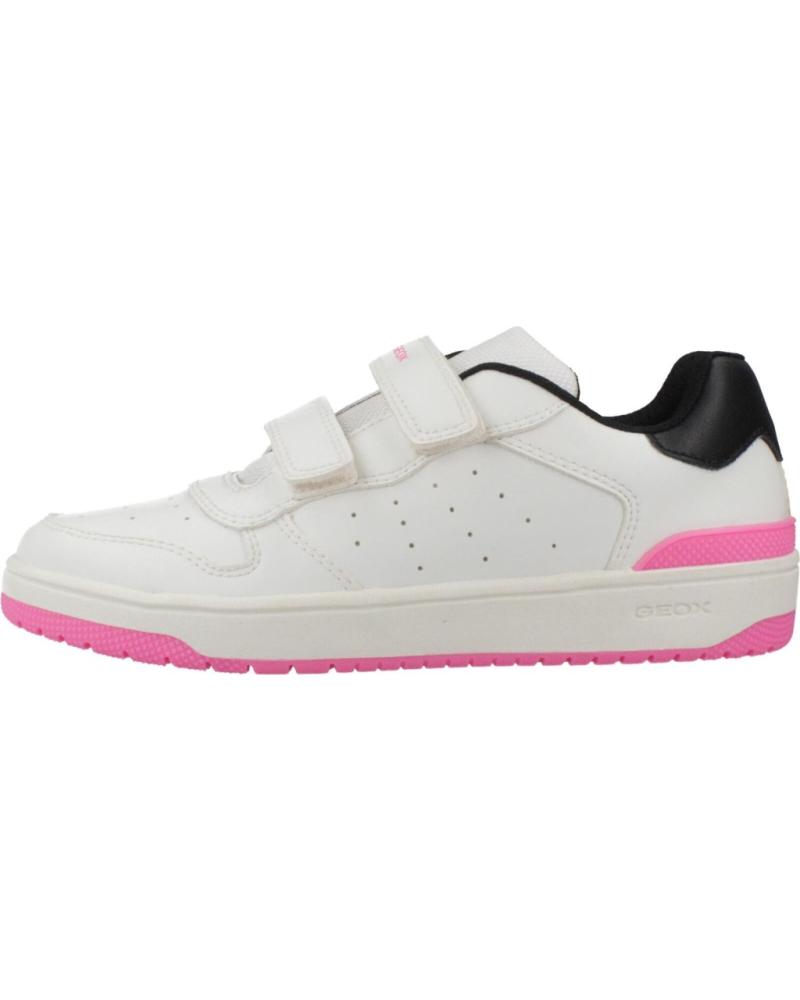 GEOX J WASHIBA GIRL ZAPATILLAS CASUAL NIÑA CIERRE VELCRO BLANCO C0404 C0404