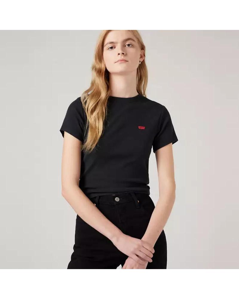 CAMISETA LEVIS A74190014 AJUSTADA NEGRA PARA MUJER NEGRO