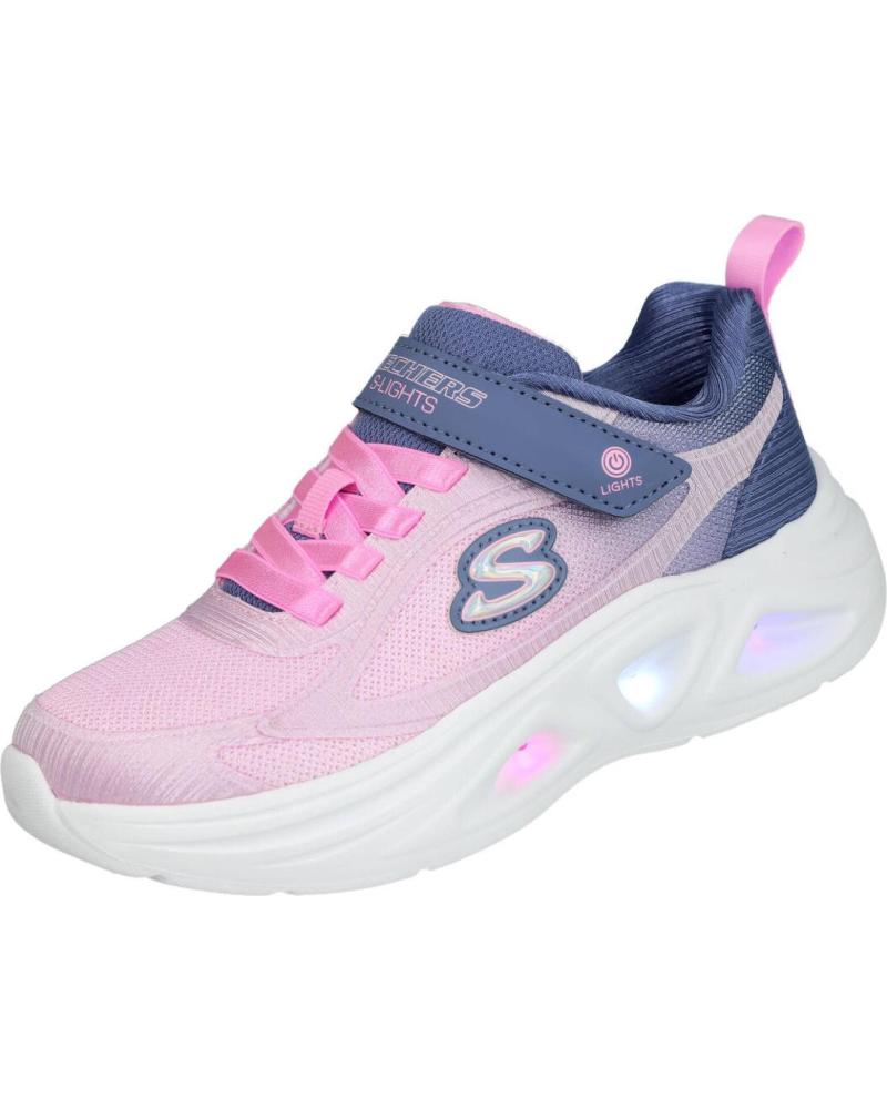 SKECHERS S-LIGHTS SOLA GLOW 2.0 DAZZLE STEPS 303729L ZAPATILLAS DEPORTIVAS NIÑA ROSA