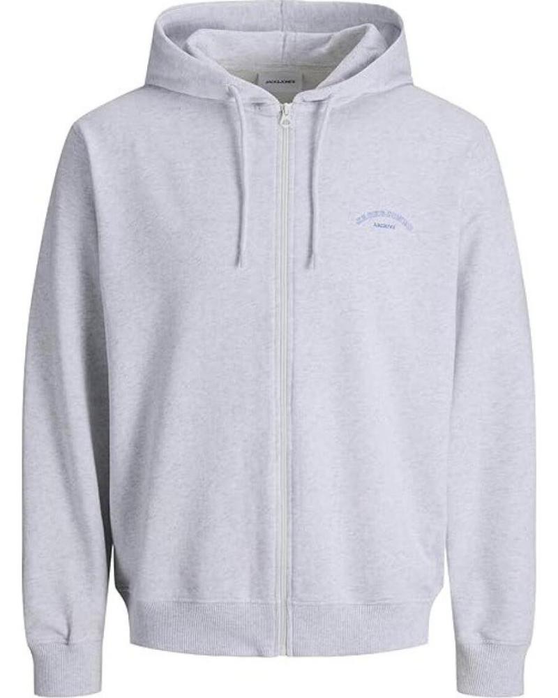 JACK AND JONES SUDADERA JACK JONES JJCOLLEGE BLANCA CON LOGO BLANCO