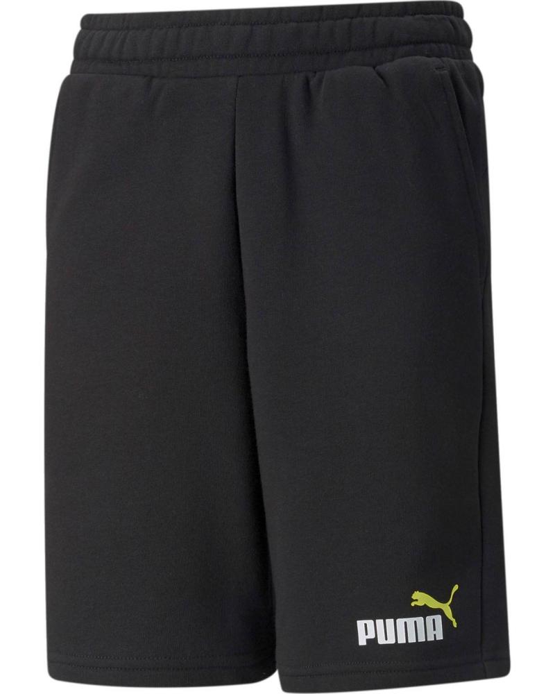 PUMA PANTALÓN CORTO PUMA ESSENTIALS 2 COLORBLOCK NEGRO NEGRO