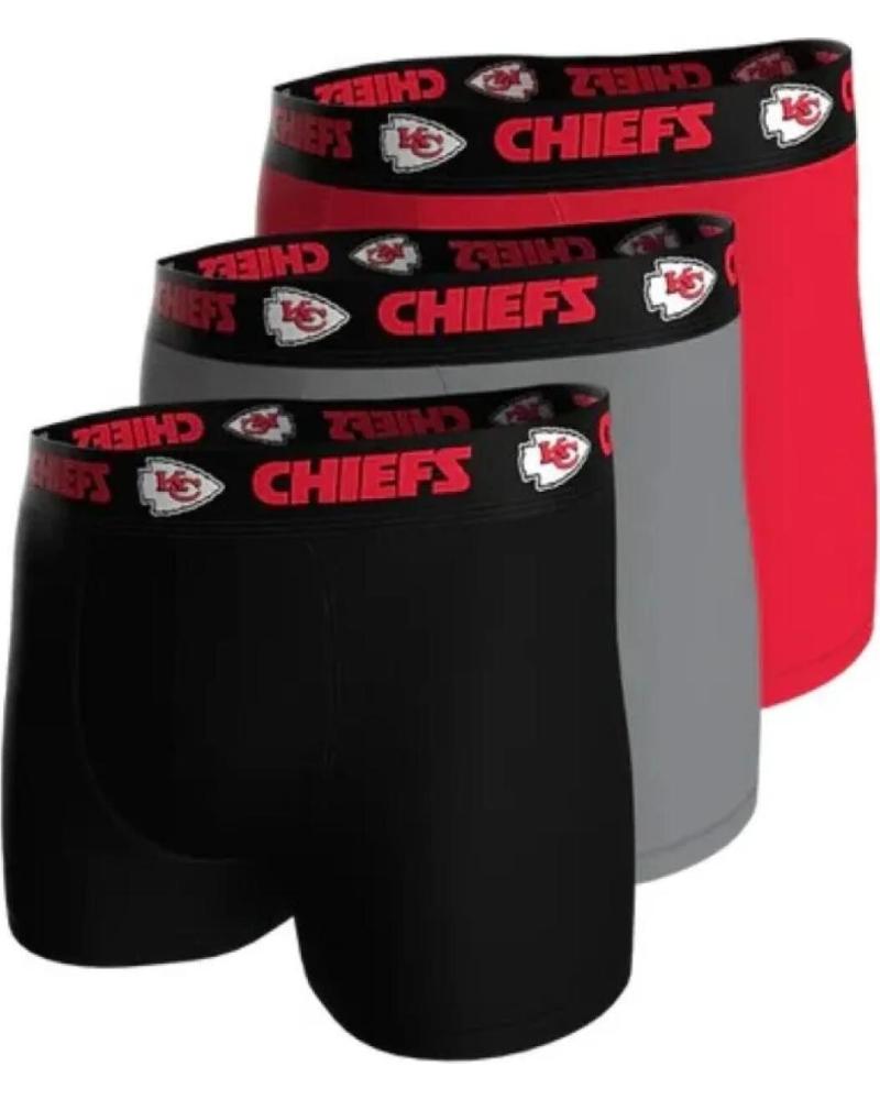 JORDAN PACK 3 CALZONCILLOS BOXER KANSAS CITY CHIEFS NFL STRETCH COT