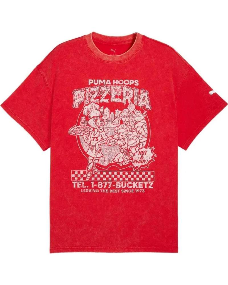 PUMA CAMISETA PUMA HOOPS X TORTUGAS NINJA ROJA 1