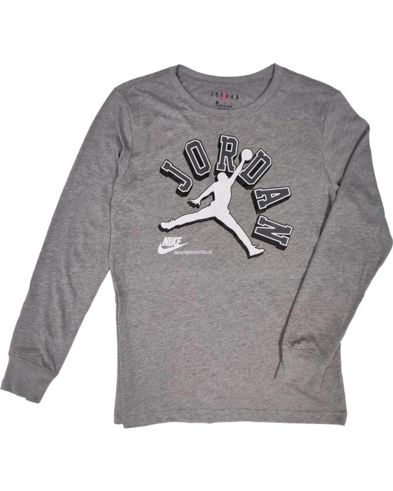 JORDAN CAMISETA JORDAN AIR JUMPMAN MANGA LARGA JUNIOR GRIS 1