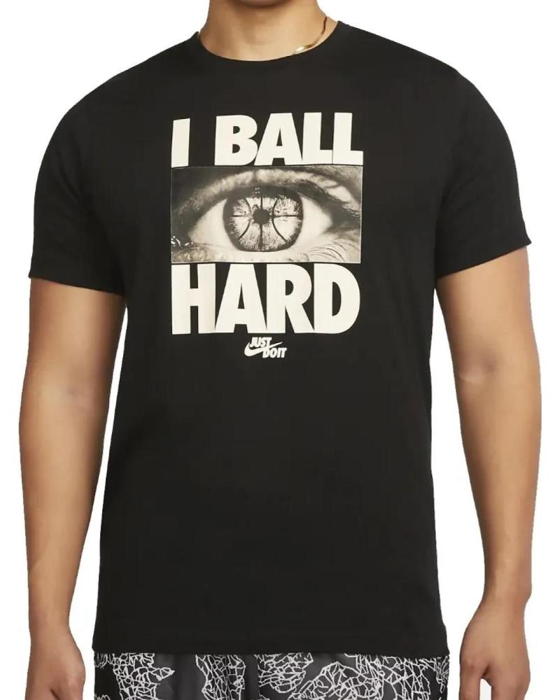 NIKE CAMISETA NIKE I BALL HARD MANGA CORTA NEGRA HOMBRE 1