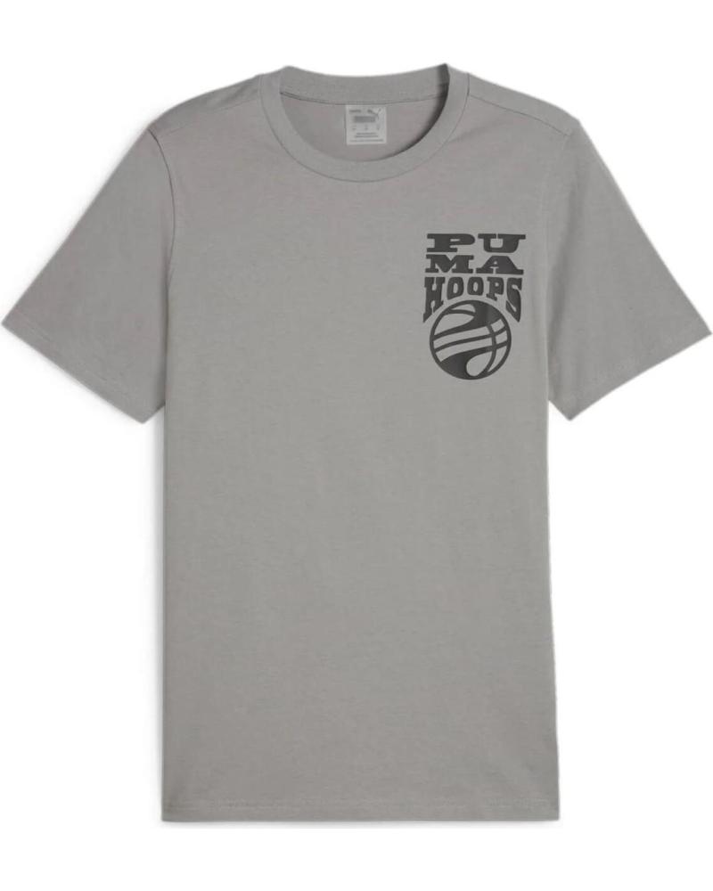 PUMA CAMISETA PUMA HOOPS 2 DE BALONCESTO MANGA CORTA GRIS PARA HOMBRE 1