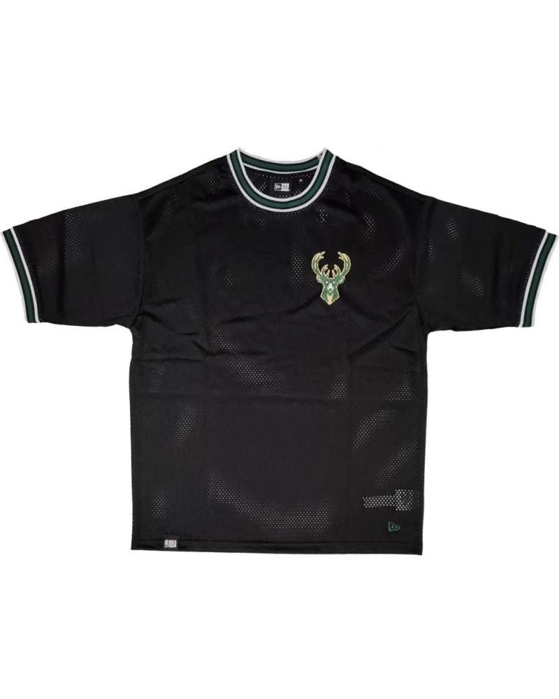 NEW ERA CAMISETA OVERSIZED NEW ERA NBA MILWAUKEE BUCKS LOGO MESH NEGRA 1