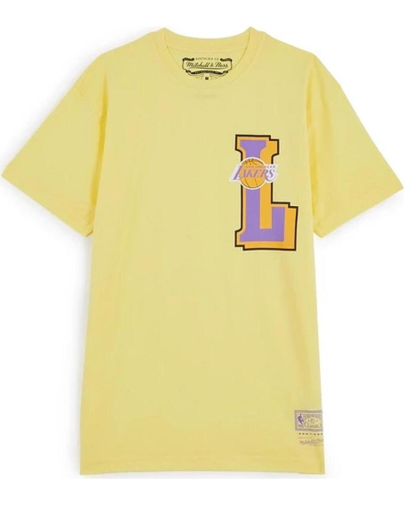 MITCHELL NESS CAMISETA MITCHELL & NESS LAKERS BIG L AMARILLA 1