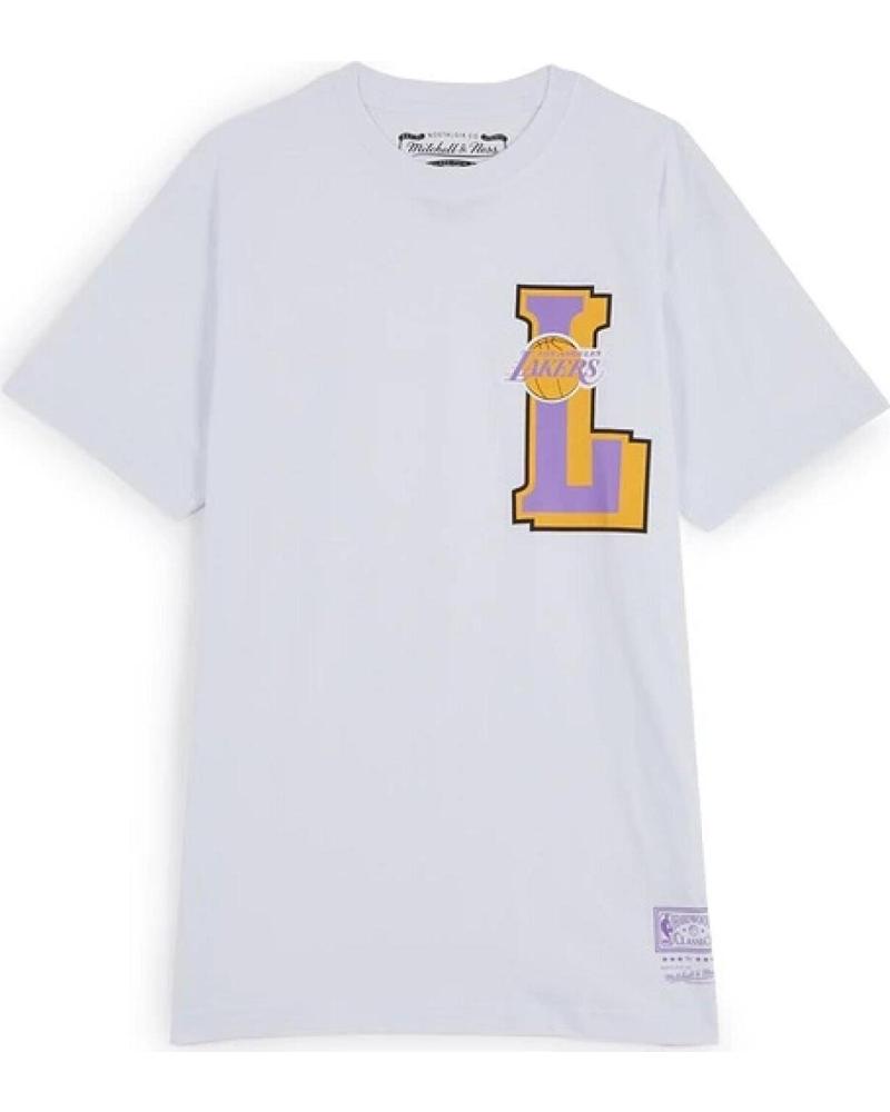 MITCHELL NESS CAMISETA MITCHELL & NESS LAKERS BIG L BLANCA 1