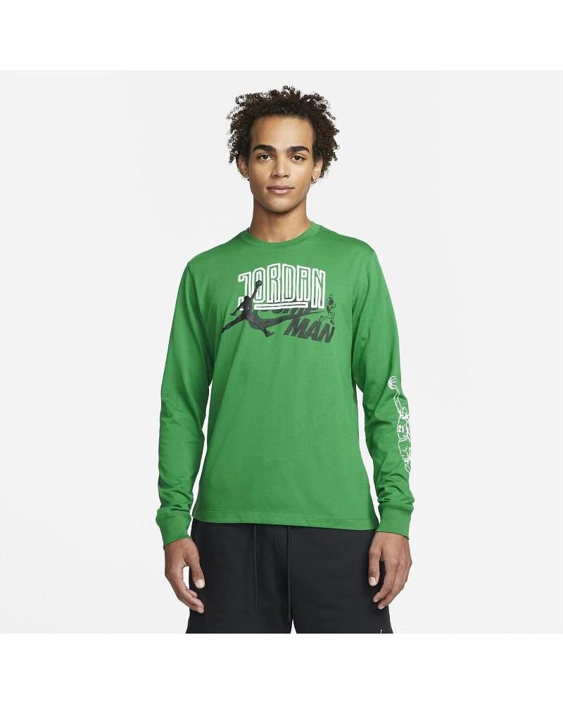 JORDAN CAMISETA JORDAN AIR JUMPMAN MANGA LARGA VERDE HOMBRE 1