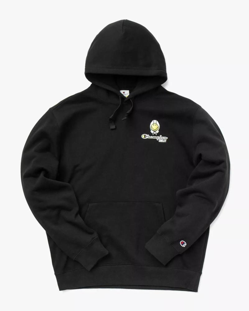 CHAMPION SUDADERA CHAMPION SMILEY HOODIE NEGRA 1