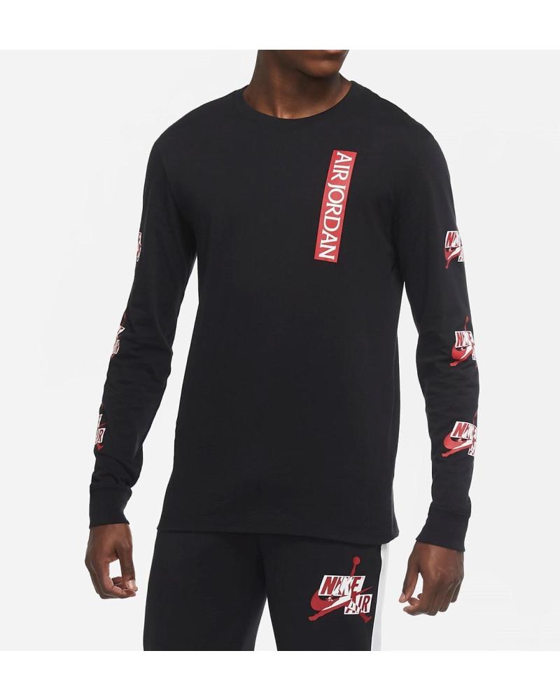 JORDAN CAMISETA JORDAN MANGA LARGA AIR JUMPMAN CLASSIC NEGRA 1