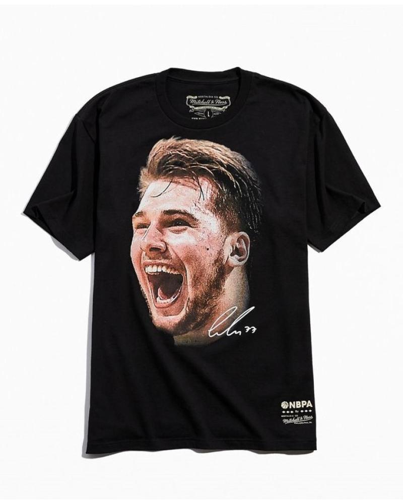 MITCHELL NESS CAMISETA MITCHELL & NESS LUKA DONCIC RISA NEGRA PARA HOMBRE NEGRO
