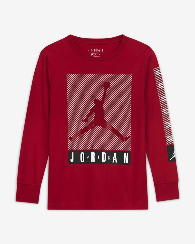 JORDAN CAMISETA JORDAN AIR JUMPMAN BLINDS MANGA LARGA JUNIOR ROJA 1