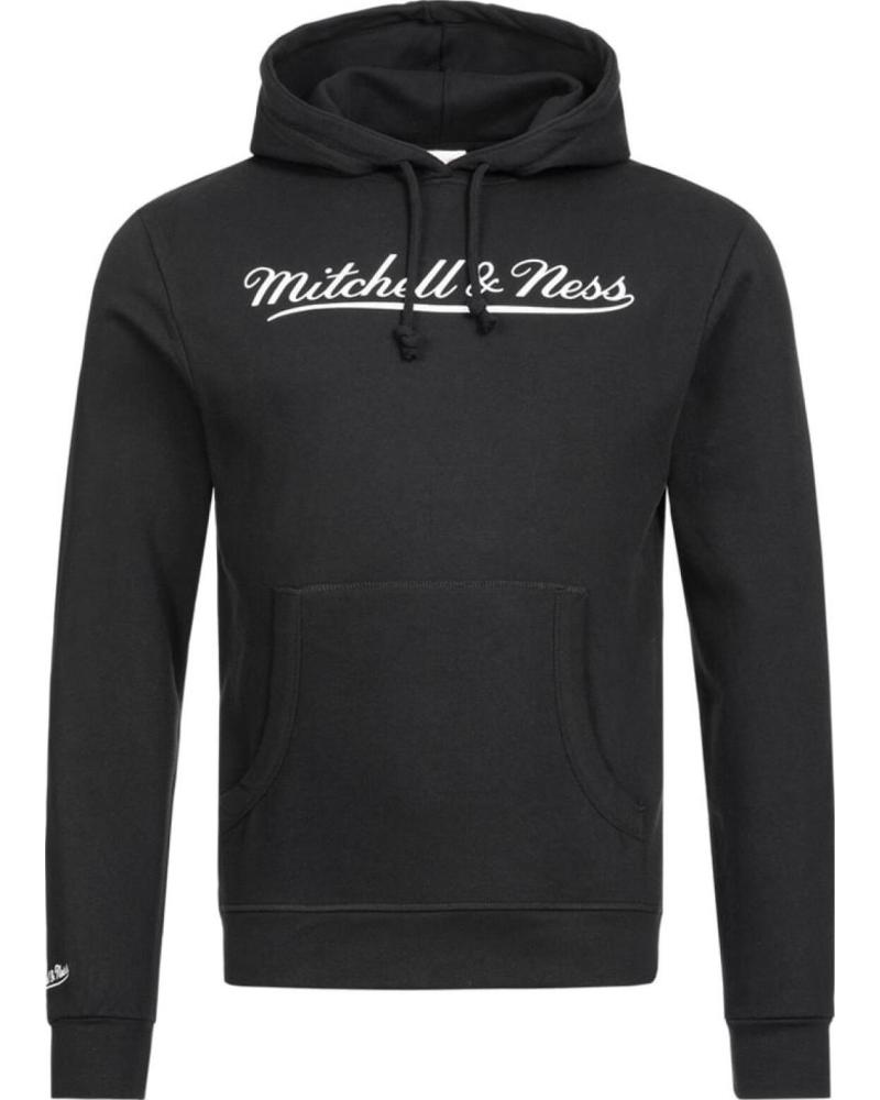MITCHELL NESS SUDADERA MITCHELL & NESS SCRIPT LOGO HOODIE NEGRA 1