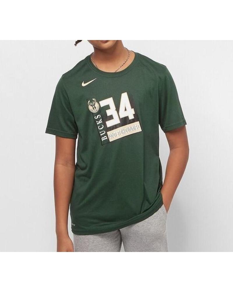 NIKE CAMISETA NIKE GIANNIS ANTETOKOUNMPO LOGO DRY TEE JUNIOR VERDE 1