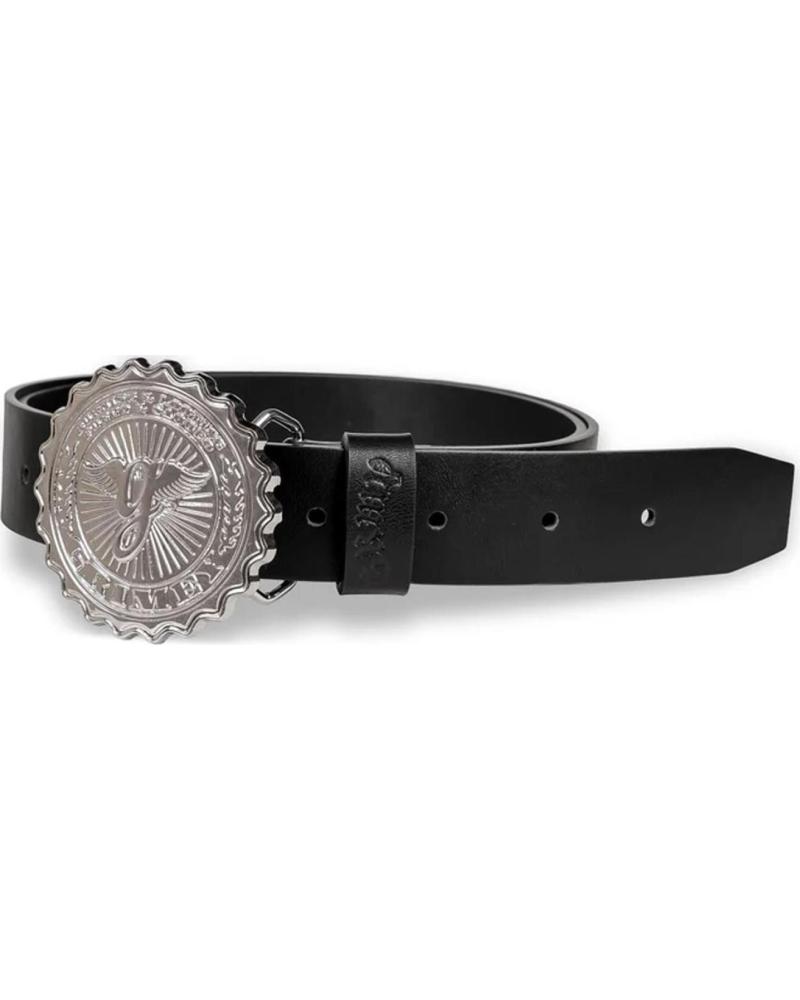 GRIMEY CINTURÓN GRIMEY CHIEF WATCHER NEGRO CON HEBILLA PLATEADA