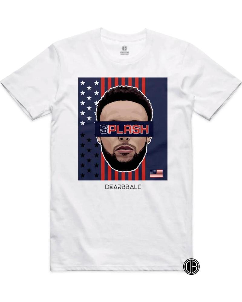 DEARBBALL CAMISETA DEARBBALL SPLASH USA STRIPES BLANCA 1