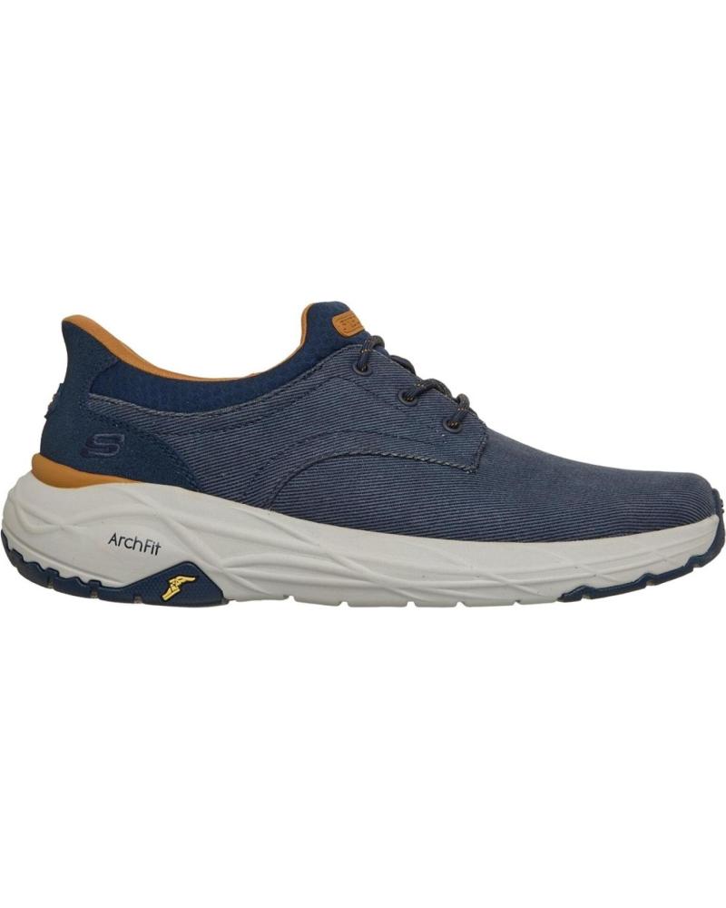 SKECHERS SKECHERS SLIP-INS RELAXED FIT MAVERICK WOLFE - ZAPATILLAS DEPORTIVAS AZUL MARINO SIN CORDONES PARA HOMBRE AZUL