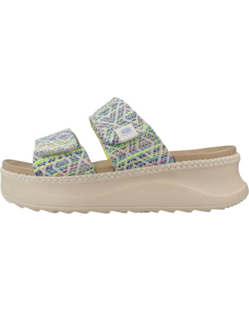 SANDALIAS HEY DUDE DELRAY SLIDE MUJER MULTICÓLOR BLUEML