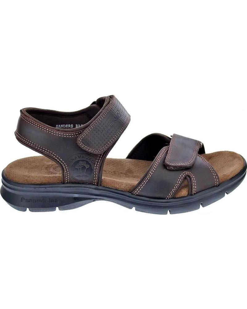 SANDALIAS PANAMA JACK SANDERS BASICS C1 DE PIEL MARRÓN NAPA GRASS MARRON