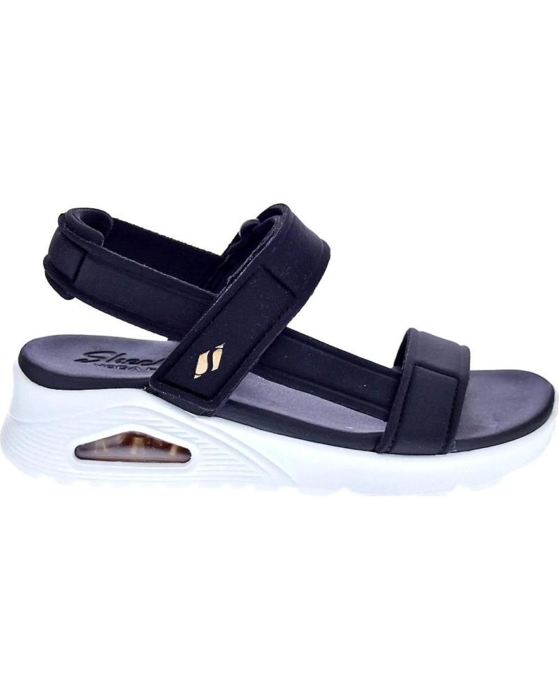 SANDALIAS SKECHERS UNO SUMMER STAND2 MUJER NEGRAS NEGRO