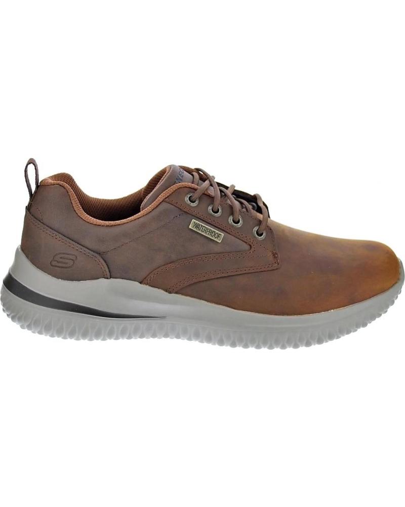 ZAPATILLAS SKECHERS DELSON ANTIGO HOMBRE CORDONES MARRÓN MARRóN