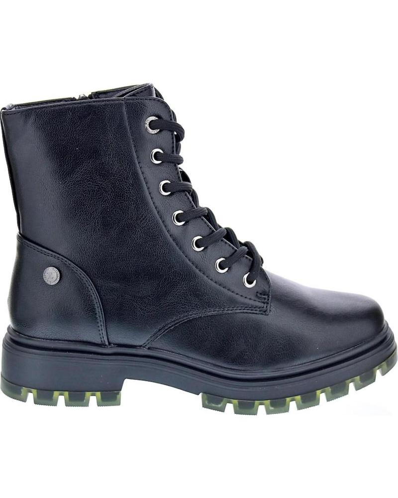 BOTINES MILITARES XTI NIÑA CON CORDONES NEGRO