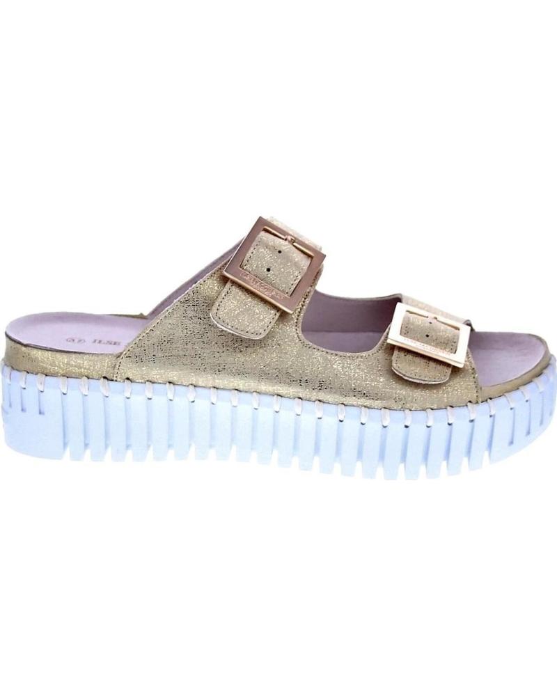 SANDALIAS ILSE JACOBSEN MODELO 1032 ORO CON DOBLE HEBILLA ORO