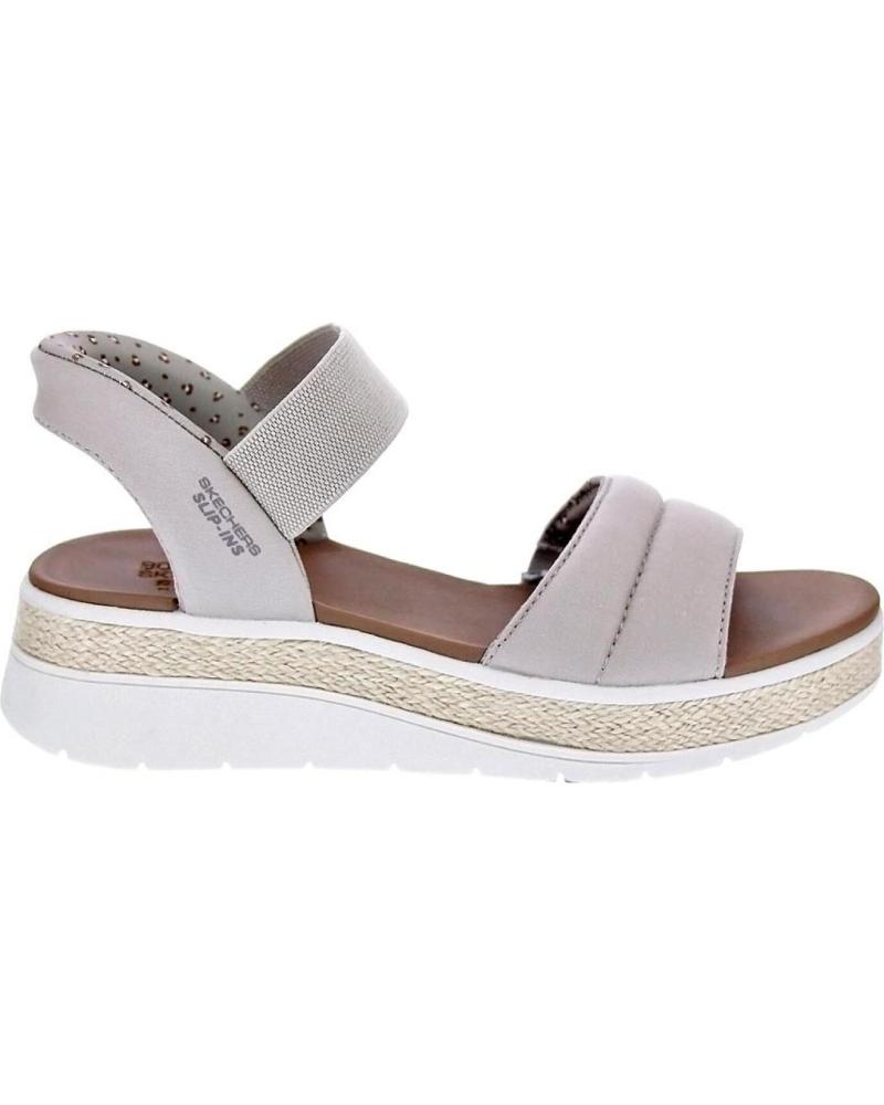 SANDALIAS SKECHERS SLIP-INS BOBS SUN RAY MUJER TAUPE TAUPE