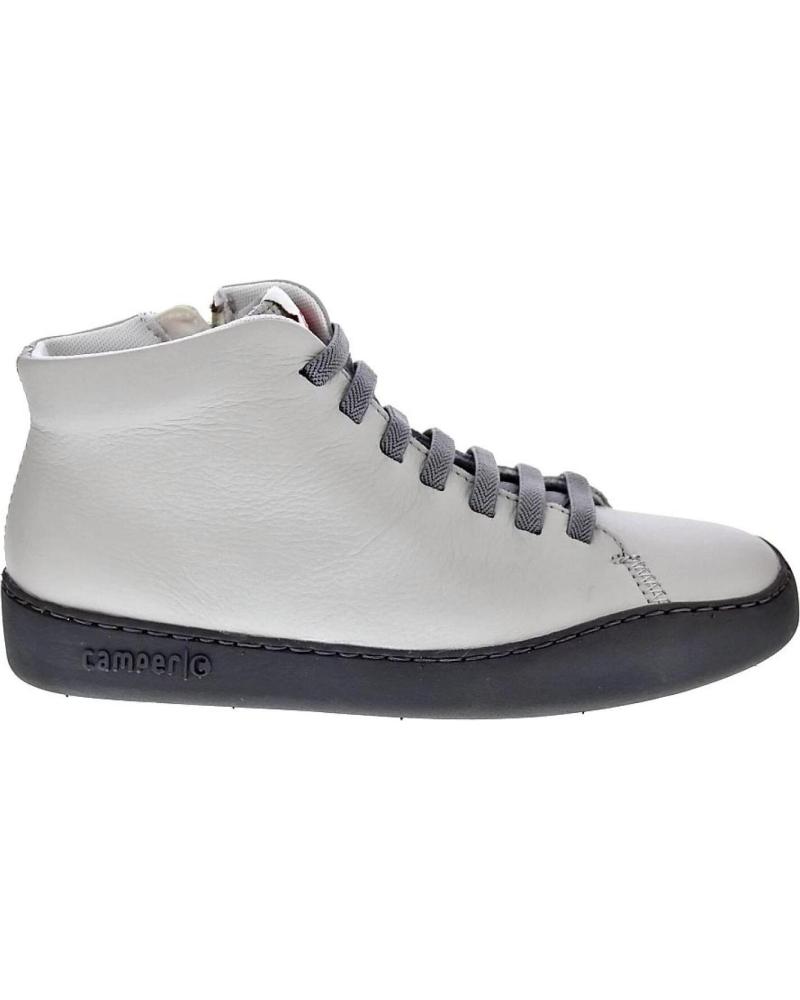 BOTÍN CASUAL PIEL CAMPER PEU TOURING K400422 BLANCO ROTO GRIS GRIS