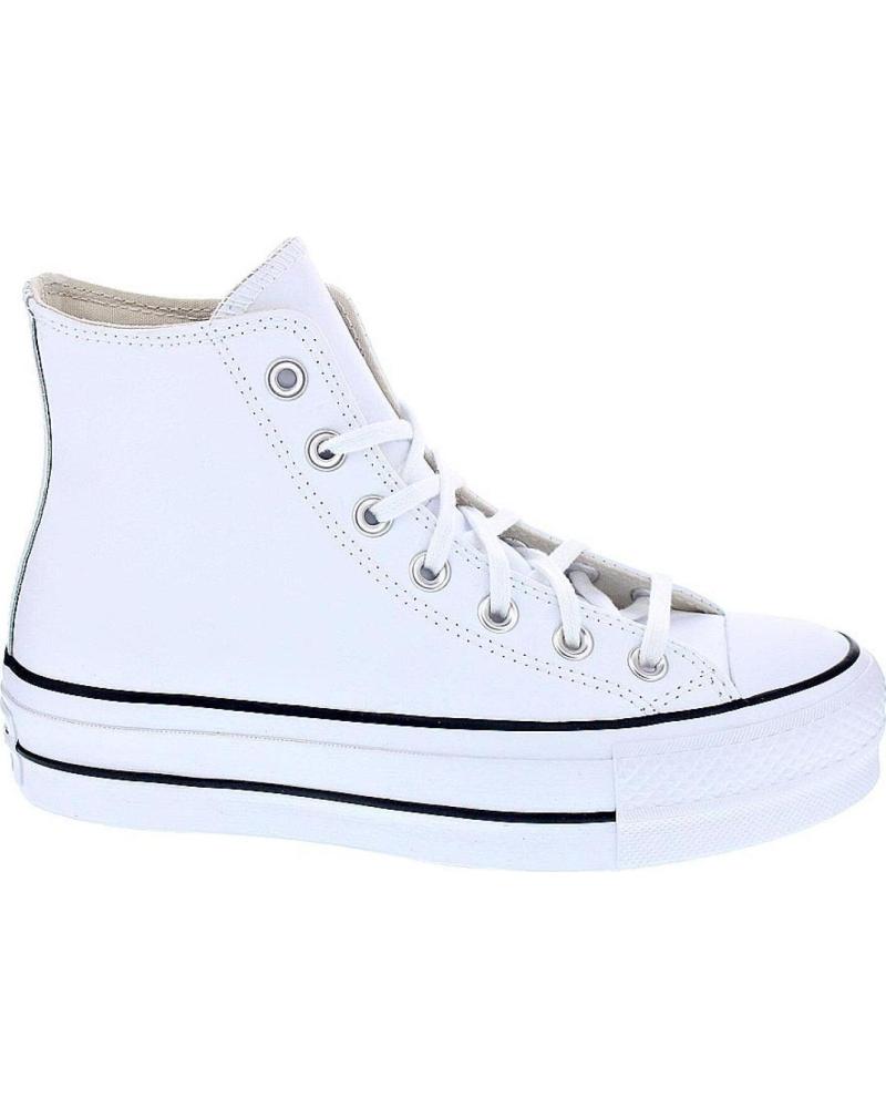 ZAPATILLAS CONVERSE CHUCK TAYLOR ALL STAR LEATHER PLATFORM BLANCAS BLANCO