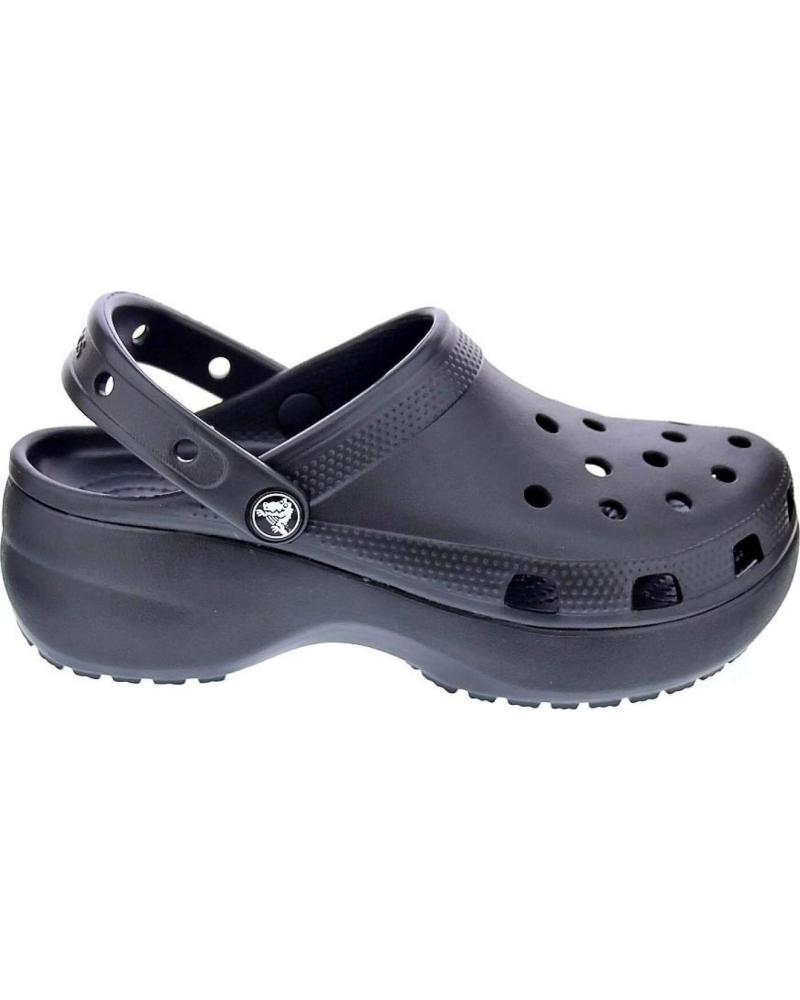 ZUECOS CROCS CLASSIC PLATFORM MUJER NEGRO NEGRO