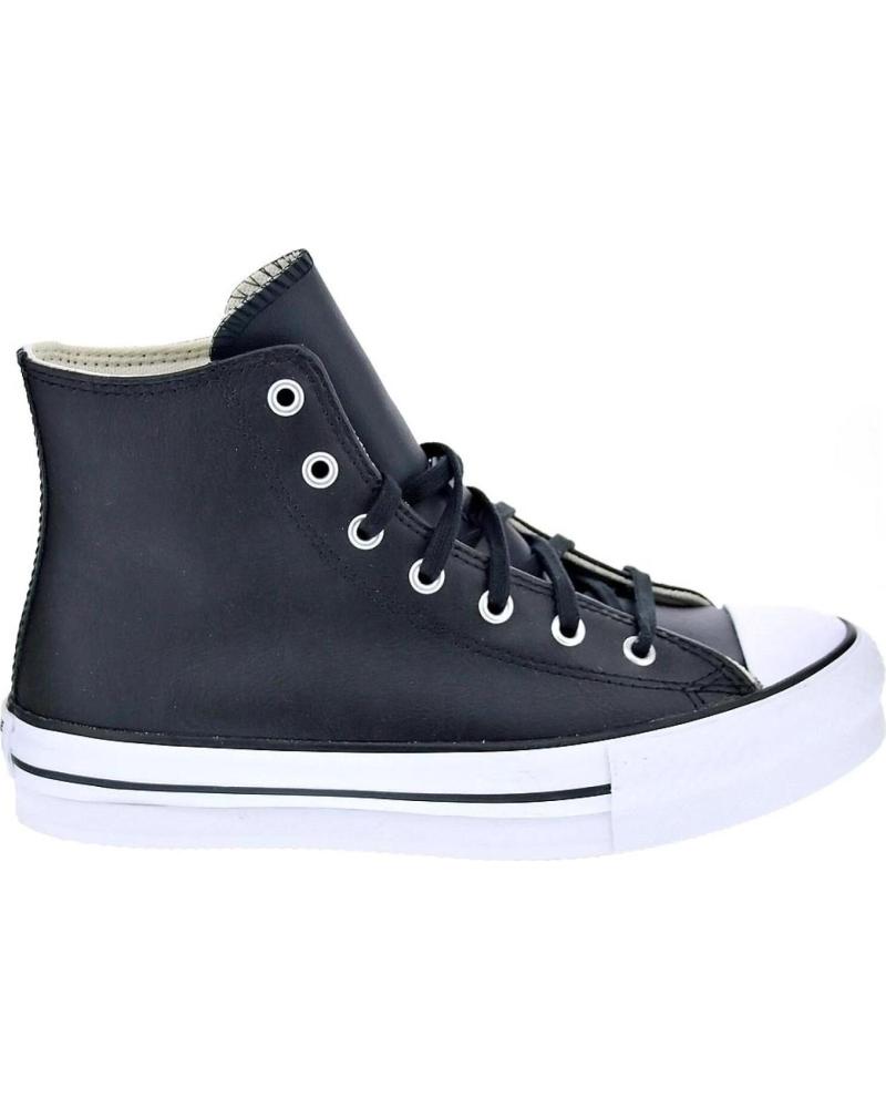 BOTAS CONVERSE CHUCK TAYLOR ALL STAR EVA LIFT DE CUERO NEGRAS NEGRO