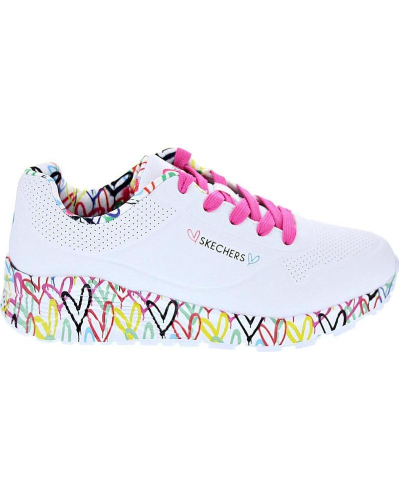 ZAPATILLAS DEPORTIVAS SKECHERS UNO LITE LOVEY LUV NIÑA BLANCAS BLANCO