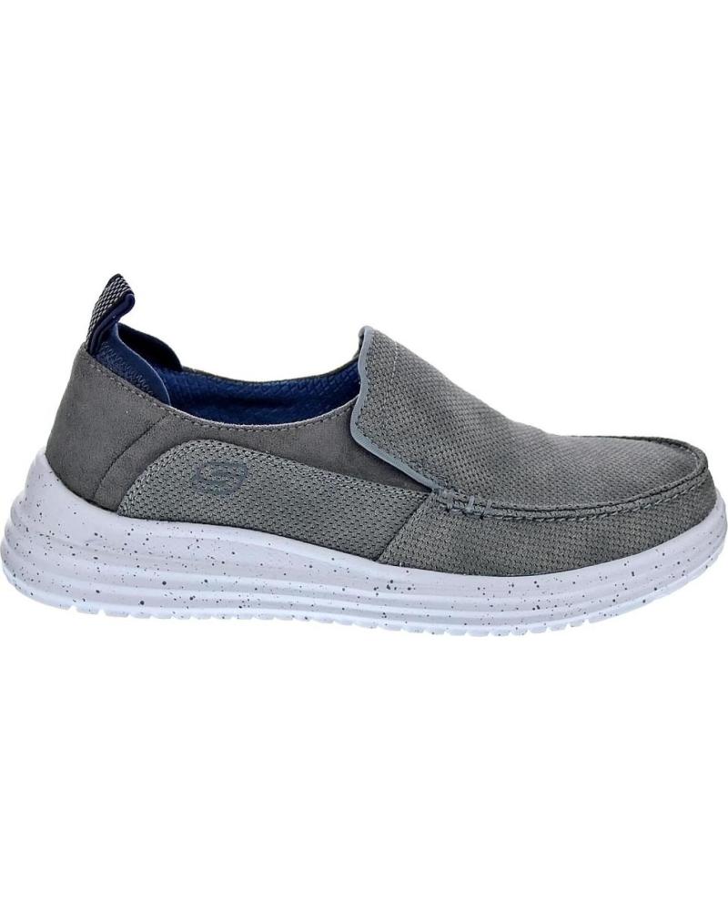 MOCASINES SKECHERS MOC TOE HOMBRE GRIS MODELO 204568S GRIS