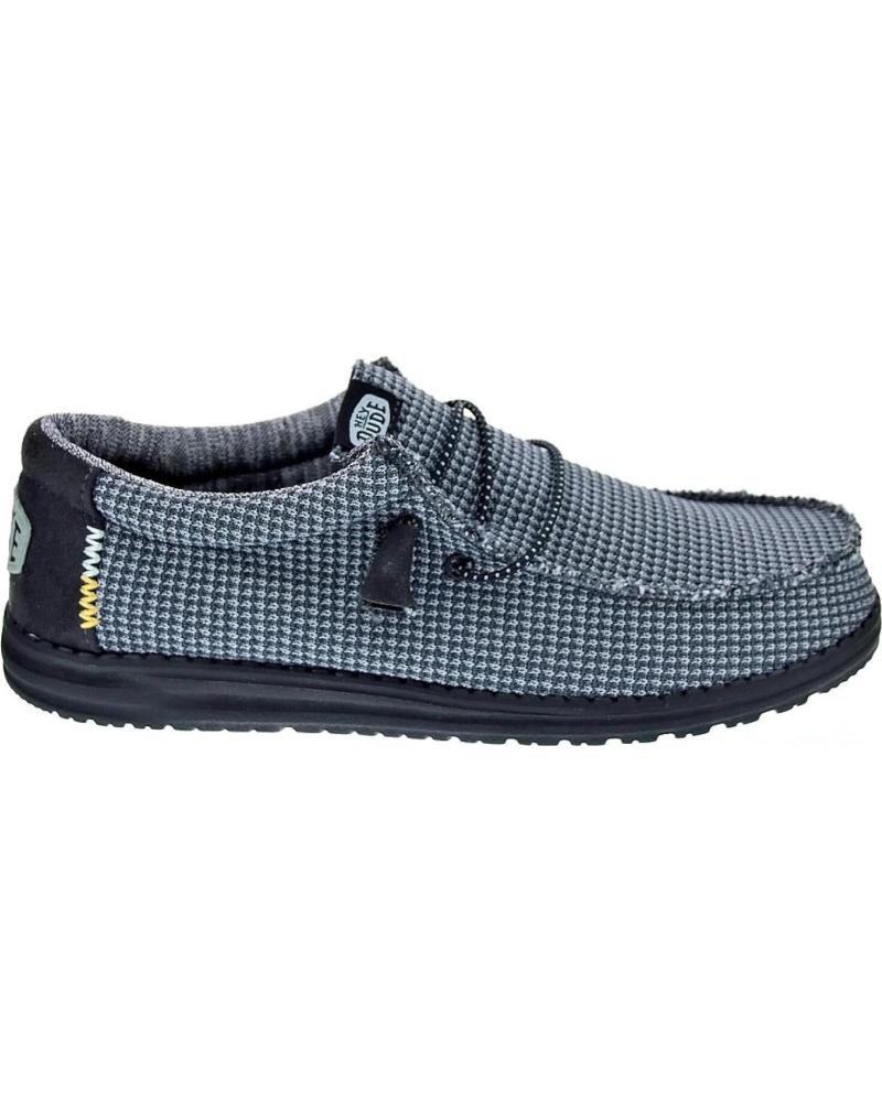 MOCASINES HEY DUDE WALLY SPORT PARA HOMBRE, AZUL MARINO/GRIS GRIS